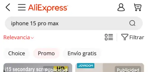 buscar iphone 15 pro max en aliexpress