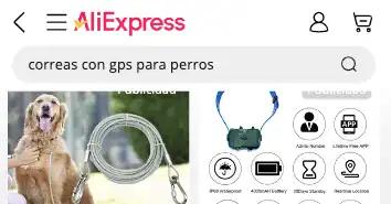 Correas con GPS para perros en AliExpress